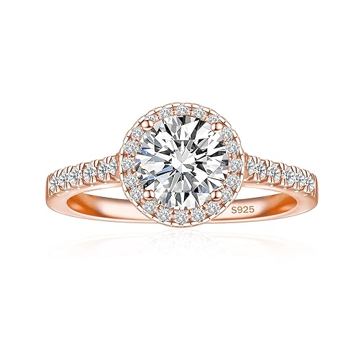 Halo Cubic Zirconia Engagement Ring