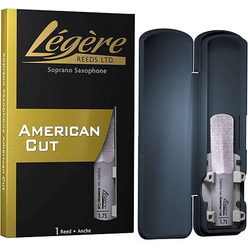 Légère Reeds - Soprano Saxophone Reed, American Cut, Strength 1.75 (SSA1.75) - Premium Synthetic Woodwind Reed