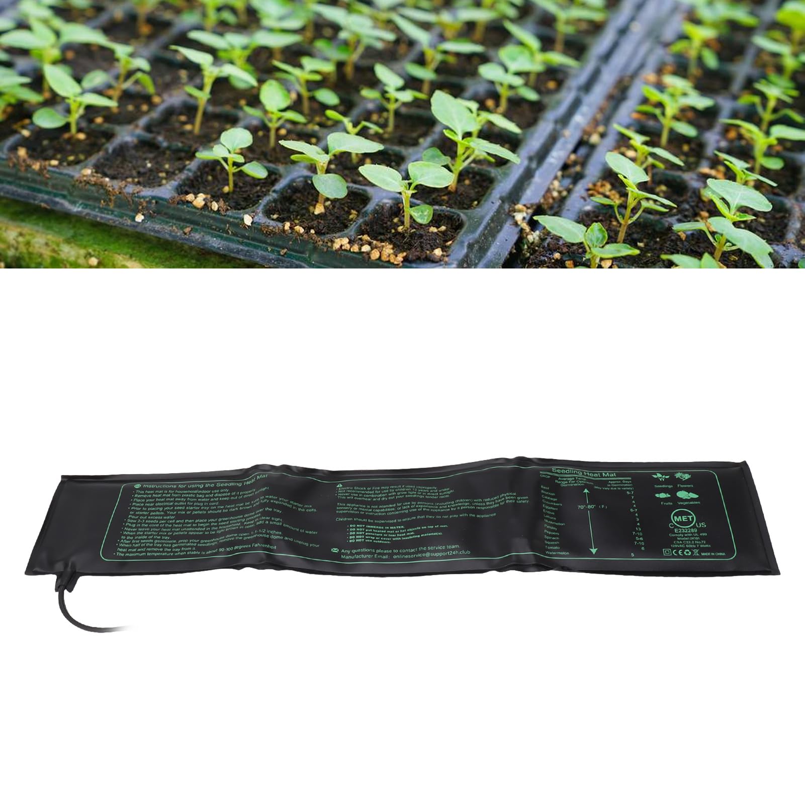 LJCM Smling-Wrmematte, Faltbar, Sicher, Hitzebestndig, Wasserdicht,  Smling-Wrmematte fr die Keimung von Zimmerpflanzen (EU-Stecker 220 V):  Amazon.de: Garten