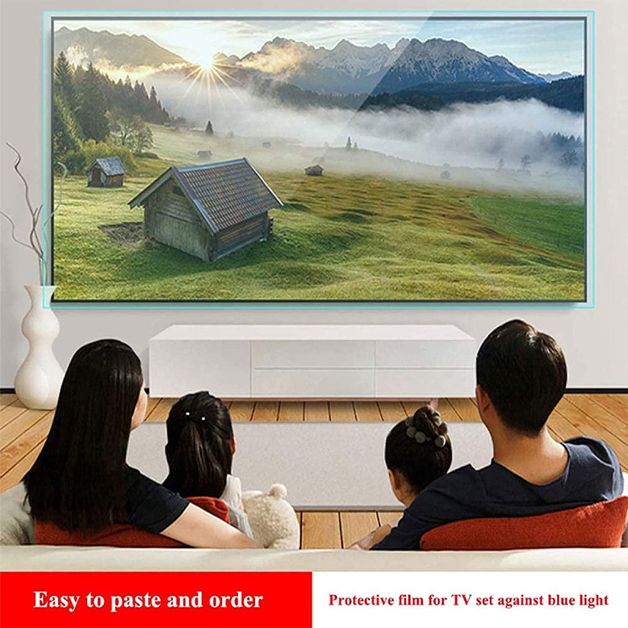 Osłona ekranu telewizora przed niebieskim światłem i promieniowaniem/matowa osłona przeciwodblaskowa, 32–65 cali do LCD 4K OLED QLED HDTV,Ochraniacze ekranu TV(34in 815x345mm)