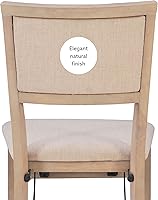 Vista 9 de Linon Keira Sillas plegables de madera rústica natural con asiento y respaldo acolchados en beige – Conjunto de 2