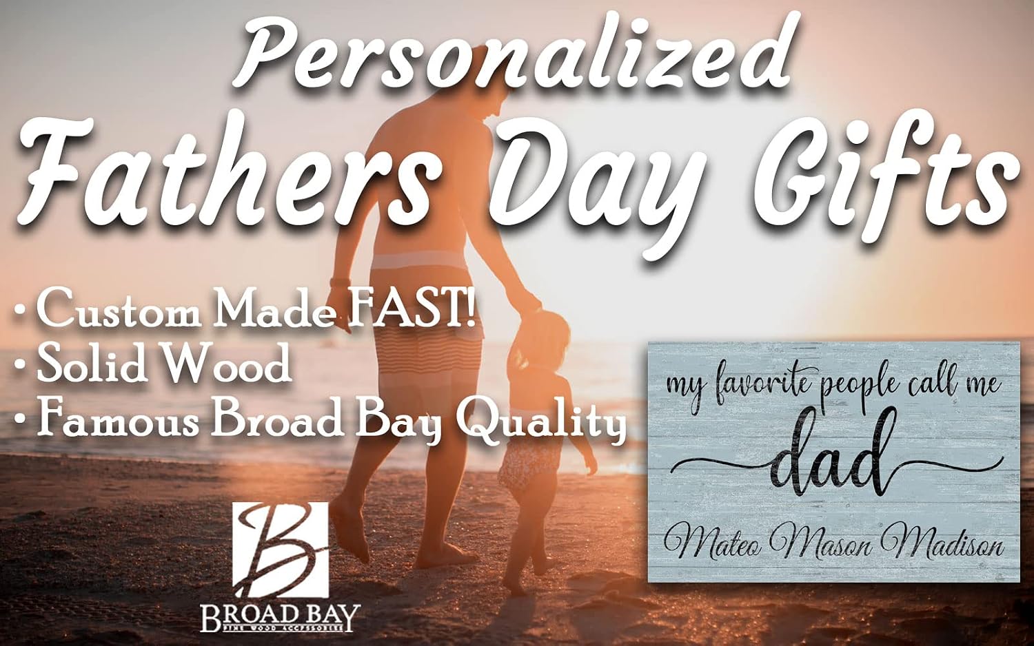 Personalized Dad Gift with Kids’ Names – “My Favorite People Call Me Dad” Custom Wood Sign – Father’s Day, Birthday, or Christmas Gift for Dad – 16.5" x 10.5"