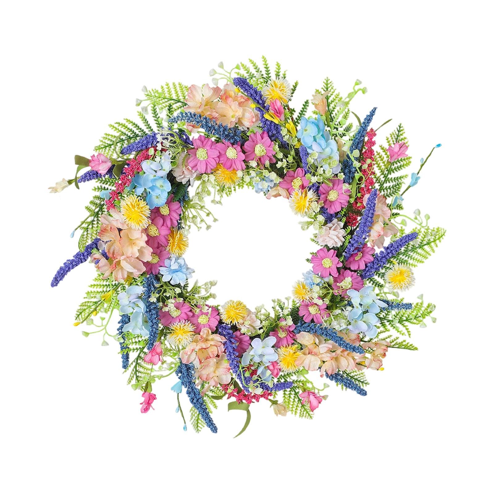 Guirlande de fleurs artificielles de 45 cm au réalisme saisissant pour porte