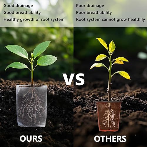 Miniatura 3 de Belit 100 bolsas de cultivo de enfermería, bolsa de cultivo de jardín para alta tasa de supervivencia de plántulas, plantación de plantas, semillas