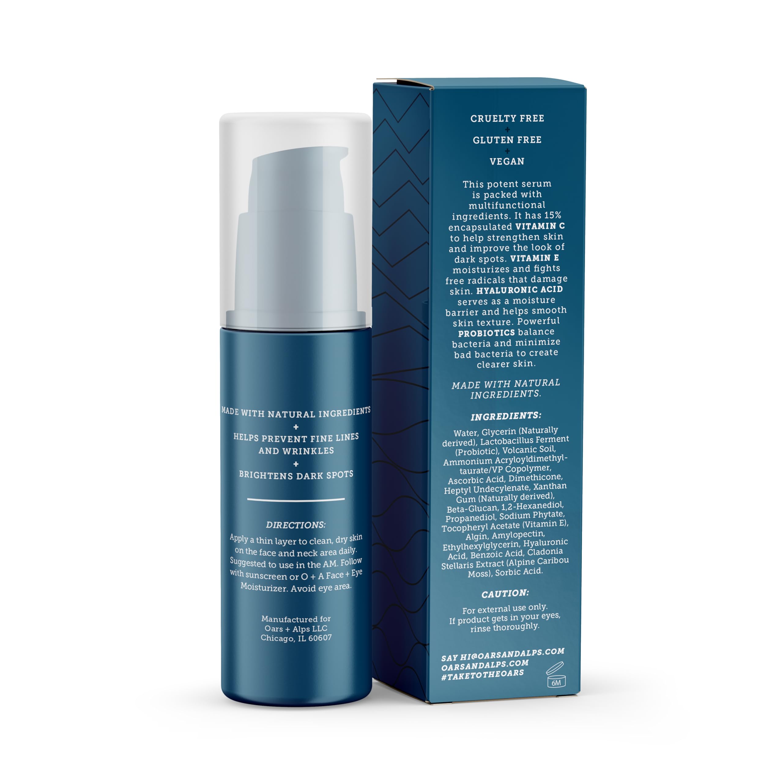 Oars + Alps Vitamin C Face Serum with Hyaluronic Acid