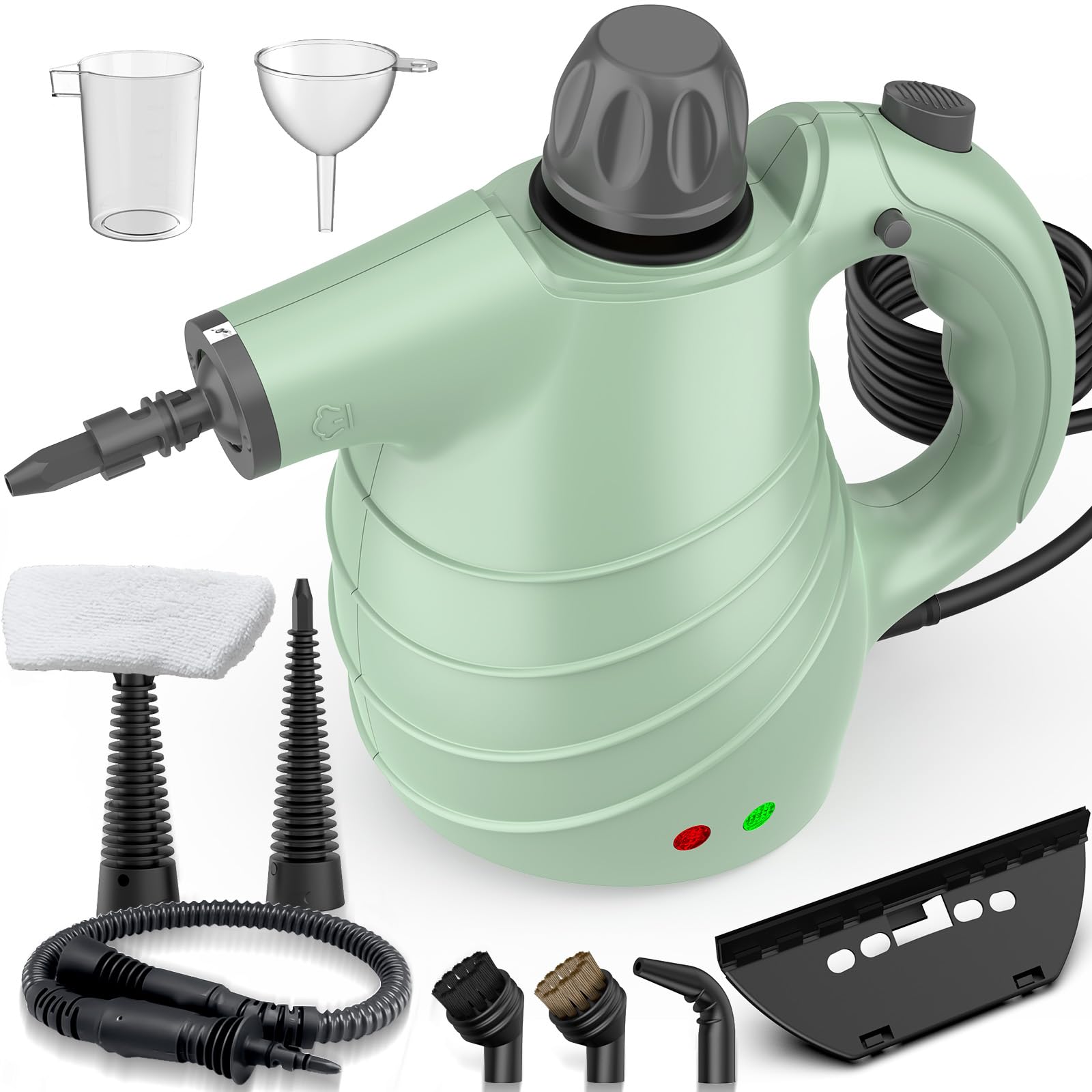 Handheld Steam Cleaner for Home High-Pressure Chemical-Free Steamer with 10 Accessories for Deep Cleaning and Less Scrubbing on