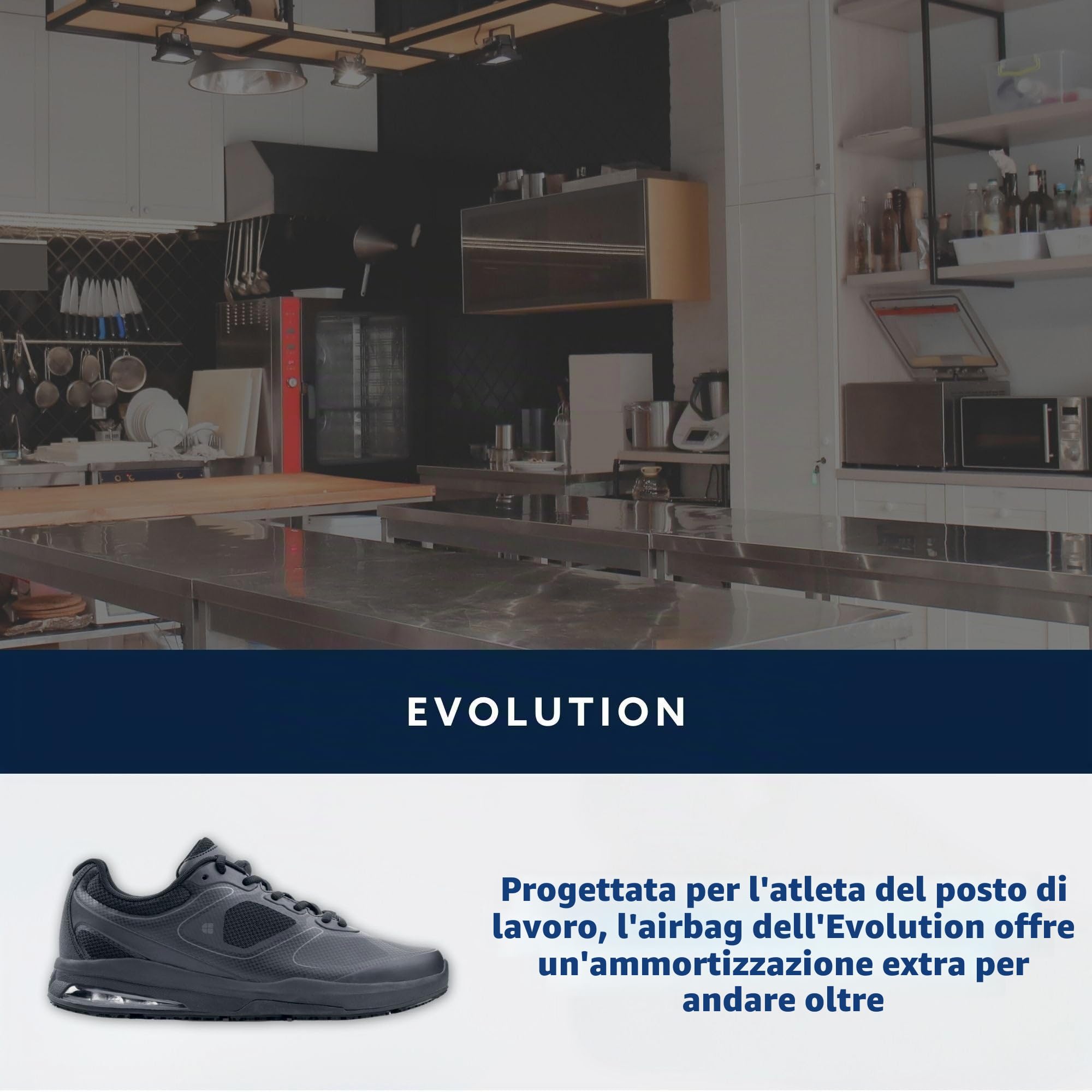 Shoes for Crews Evolution II Trainer da Uomo, Antiscivolo, Comodo | Traspiranti, idrorepellenti, talloni imbottiti, solette rimovibili, antiscivolo per ristorazione, sanità e retail