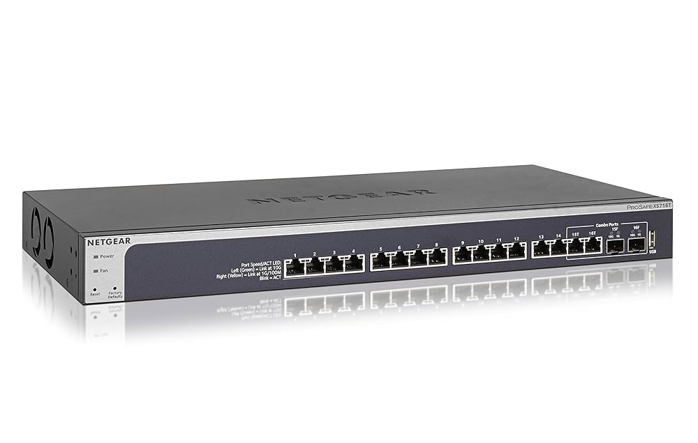 NETGEAR 10GbE スイッチングハブ XS716E 16ポート新品未使用 Amazon | 【メーカ生産終了品】NETGEAR ラックマウント型