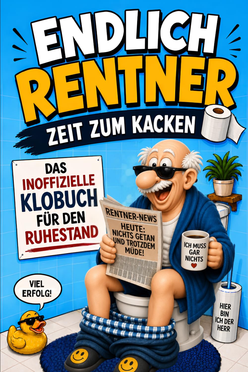 Endlich Rentner - Zeit zum Kacken: Das inoffizielle Klobuch für den Ruhestand (Geschenk zum Renteneintritt für Männer)
