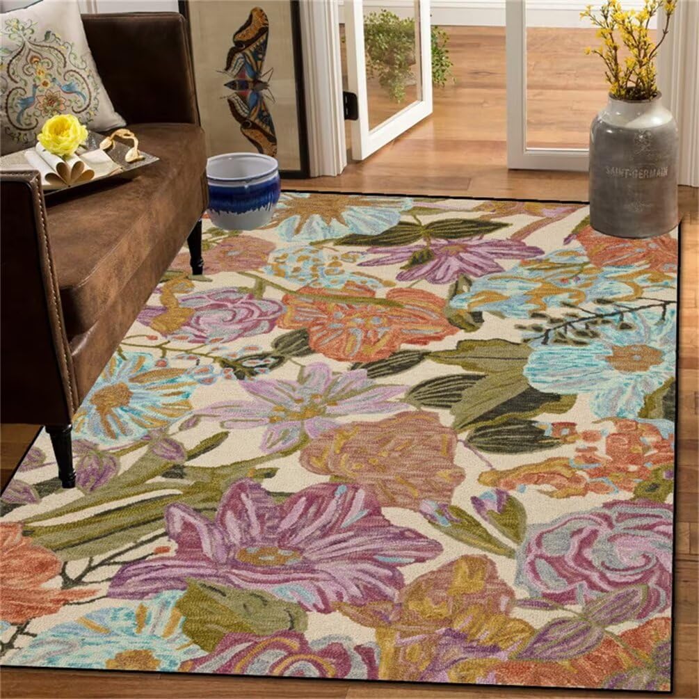 Tapis et moquettes 200x300cm antidérapant floral pour grand salon et chambre