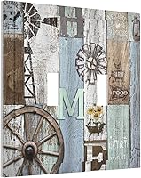 Vista 102 de Cubierta de interruptor de luz de palanca de hojas tropicales negras y doradas, hoja de palmera, decoración de 1 cuadrilla, placa frontal eléctrica