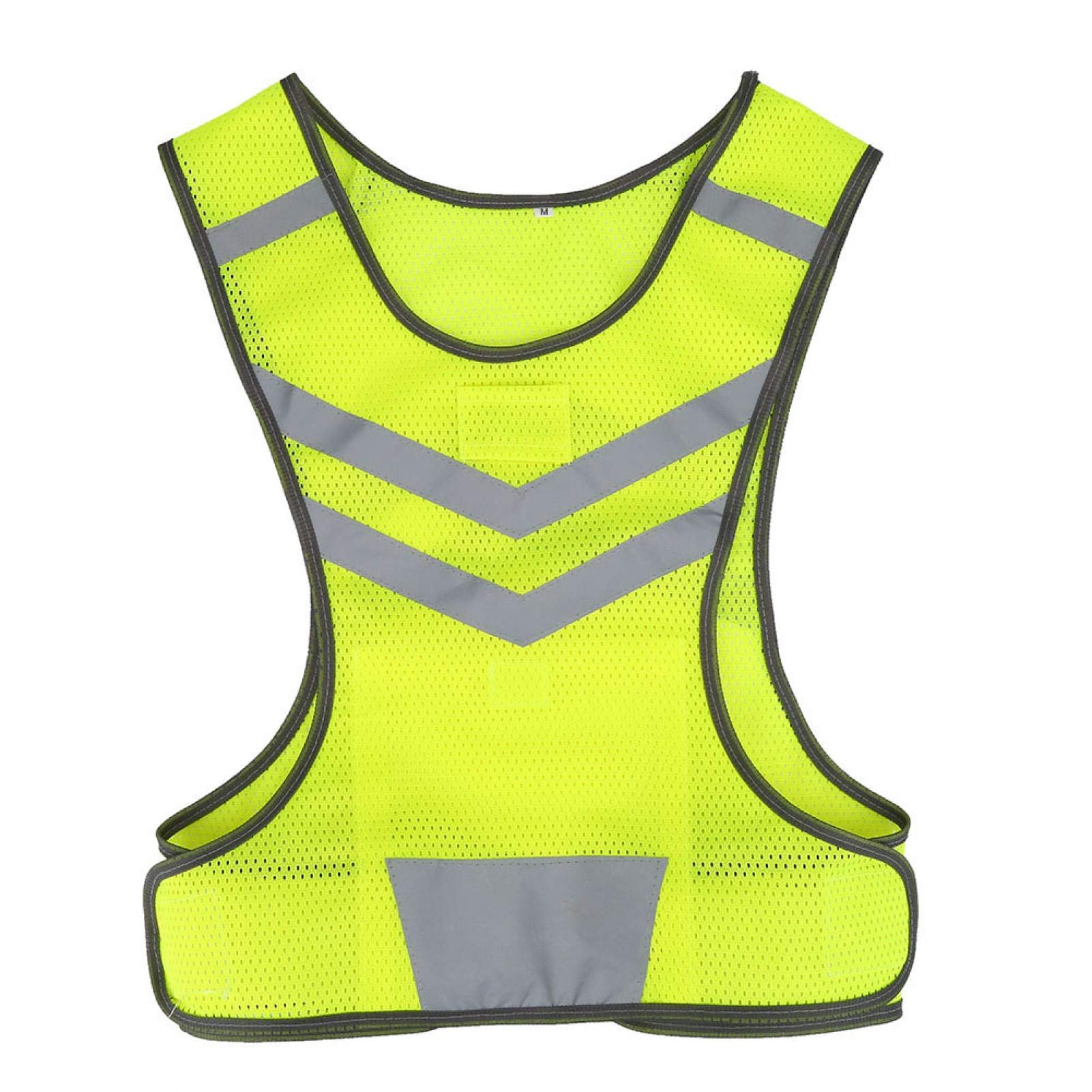 KeensoHigh Visibility Reflective Safety Vest, Adjustable Hi-Vis Vest for Outdoor Sports Cycling Running Hiking(Fluorescent Yellow)
