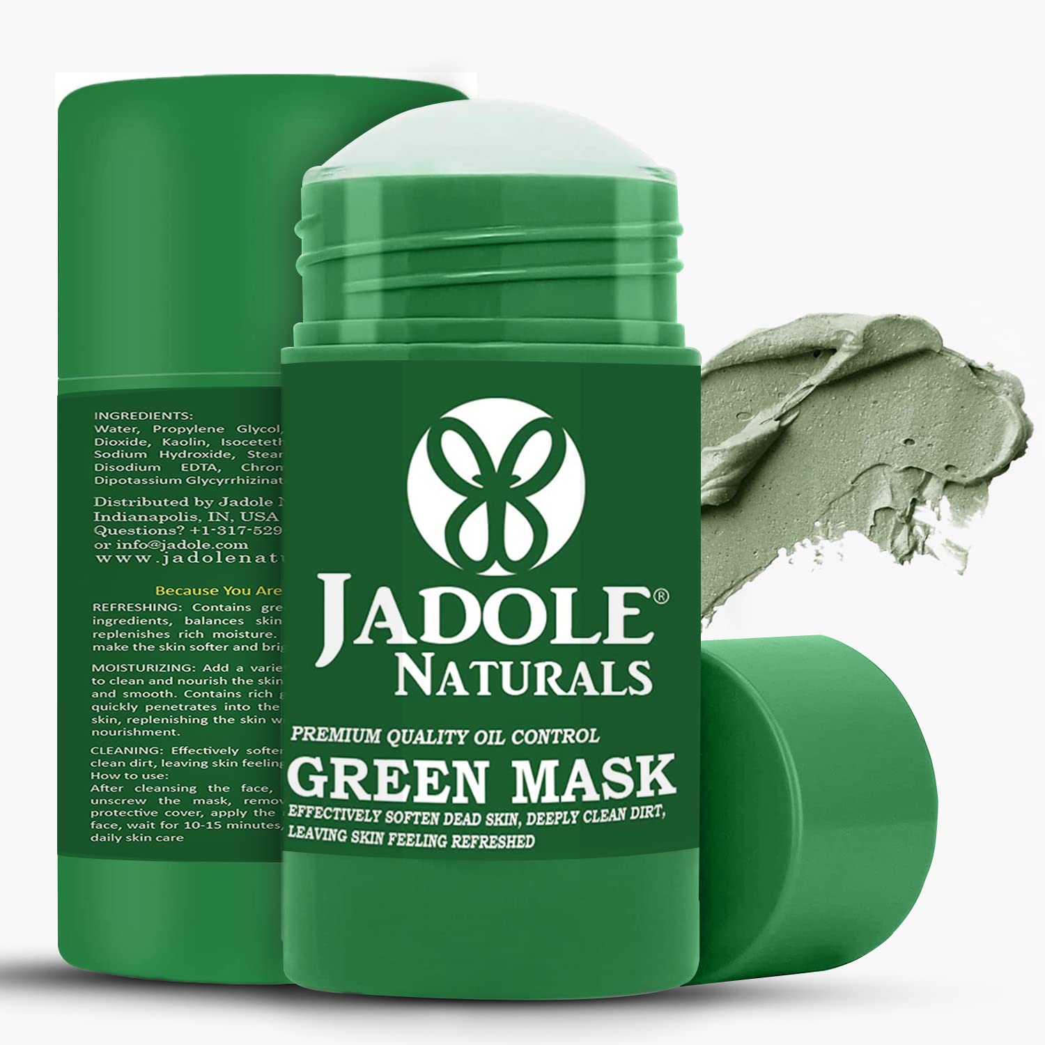 Jadole Naturals Oil Control Green Mask For Men And Women – 40g / 1.35 Oz | Deep Cleaning | Controls Blackheads | Moisturizing & Nourishing For All Skin Types