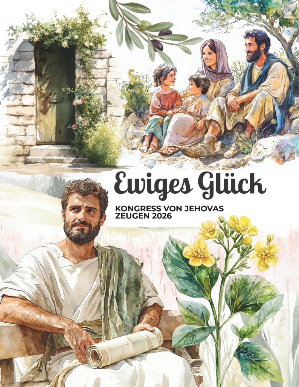 Ewiges Glück 2026 Kongress Notizbuch JW Elegantes christliches Journal für Notizen, Reflexionen und geistige Ermutigung Eternal Happiness