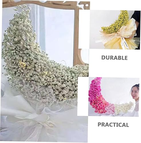 Miniatura 6 de IWOWHERO 2pcs Flor Barro Luna Forma Esponja Flor Ladrillo para Arreglo Floral Suministros