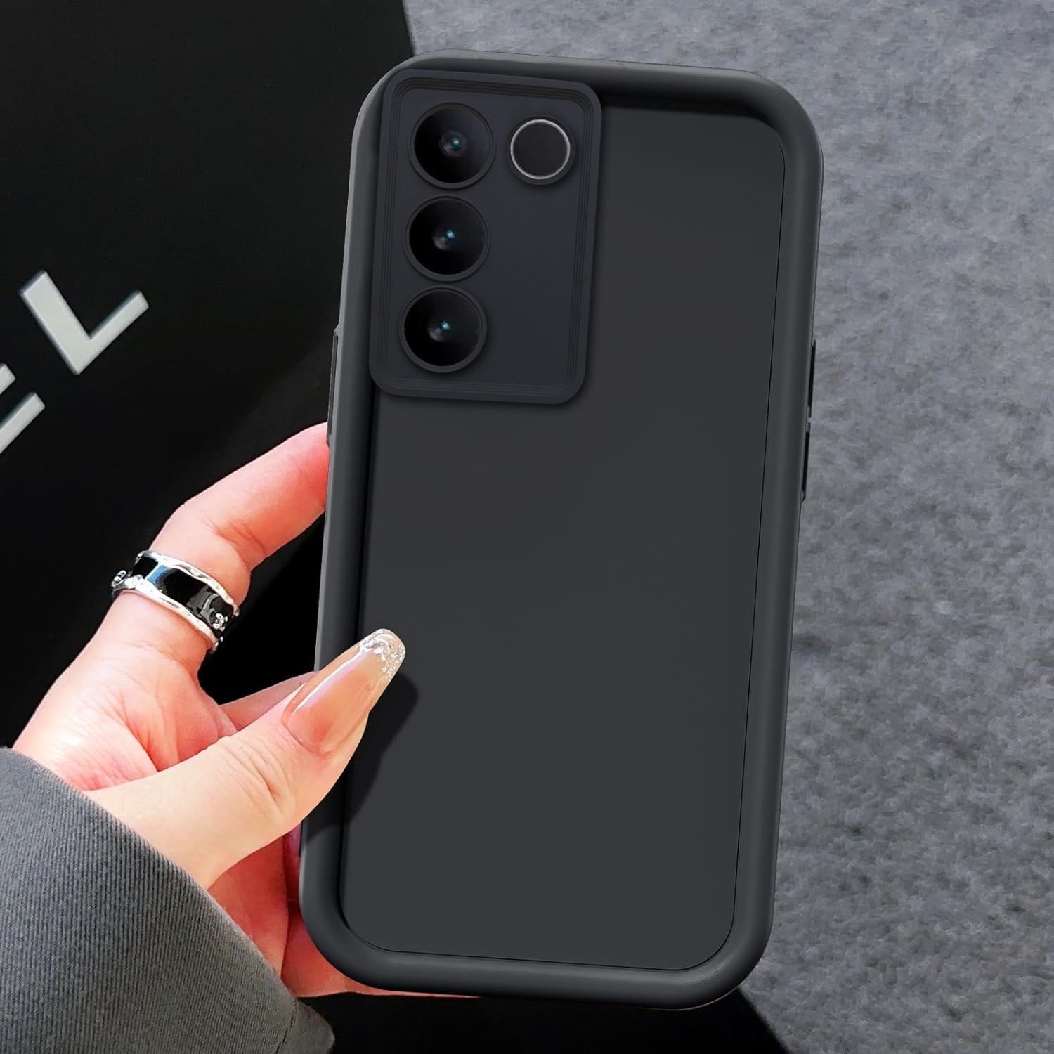 KC Back Cover for Vivo V27 5G & Vivo V27 Pro 5G, Shockproof Soft Bumper Silicone Case with New Camera Protection (Black) (B0CQXBCRJZ) Amazon Price History, Amazon Price Tracker
