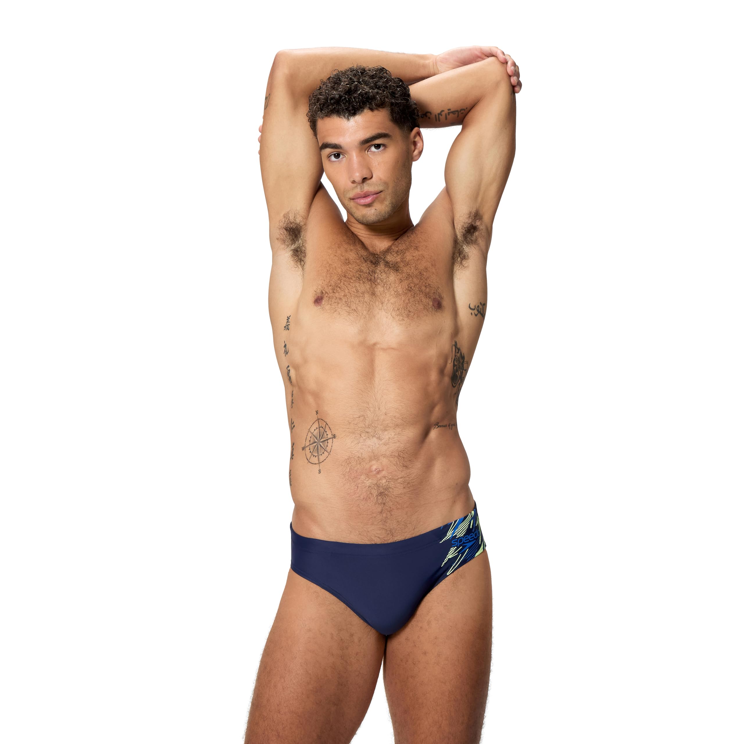 Speedo Men's Peacoat/Deep Sapphire Medley Logo Brief 7Cm Swim Trunks Swimmers Size 38