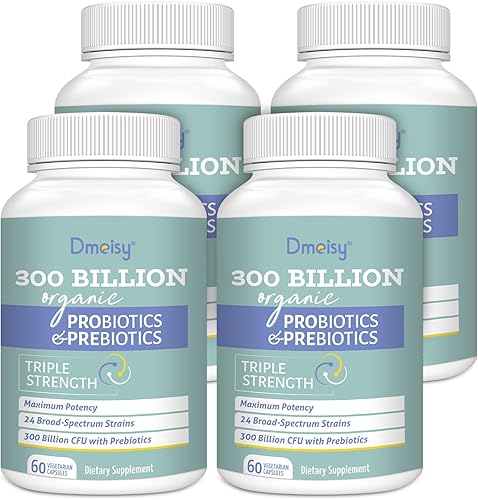 Probióticos para mujeres y hombres, 300 mil millones de UFC, 24 cepas, probióticos con 15 hierbas orgánicas, mezcla de prebióticos, suplemento