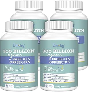 Probiotics for Women and Men, 300 Billion CFU 24 Strains Probiotics + 15 Organic Herbs Prebiotics Blend, Shelf Stable Gut Health Supplement for Digestive Immune & Whole-Body Health, 8 Month Supply