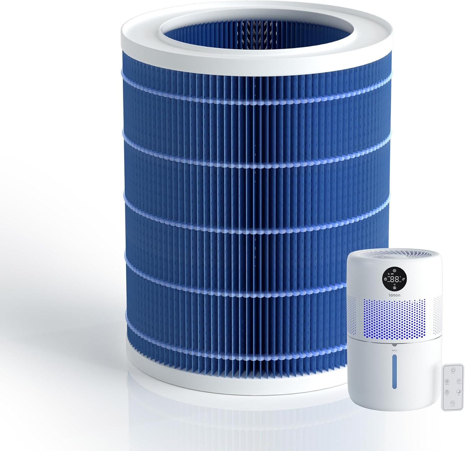 Lamon Humidifiers Replacement Filter for MistZero S, Polymer Fiber Filter, HEPA Material, Double Composite Filter, High-Efficiency Filter Dust, Large Particles, 1 Pack