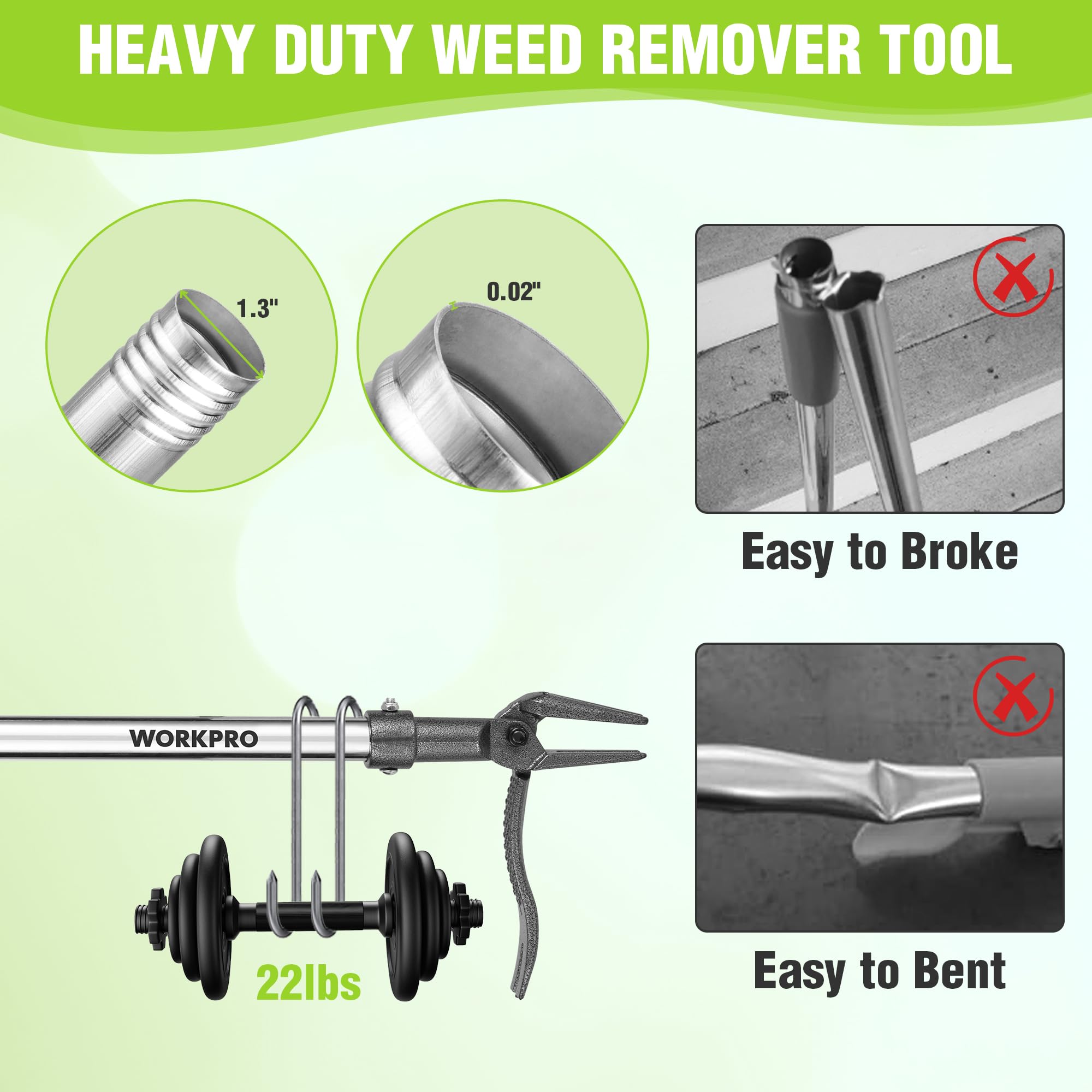 WORKPRO Weed Puller - Effortless Weed Removal -5