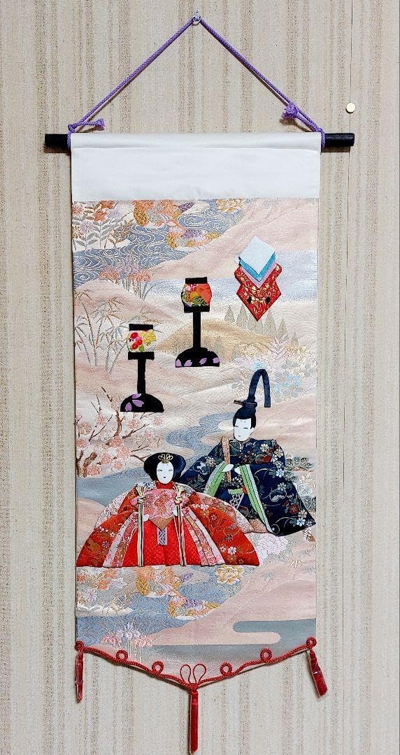 大人気！ひなまつりタペストリー女の子雛人形押し絵 大人気