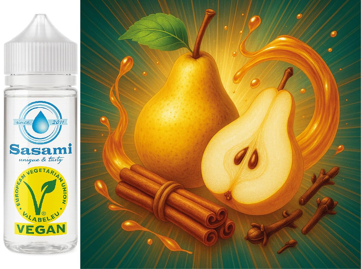 Pear Solstice - gruszka cynamon goździk Aromat Koncentrat - wegański - Sasami - 100ml
