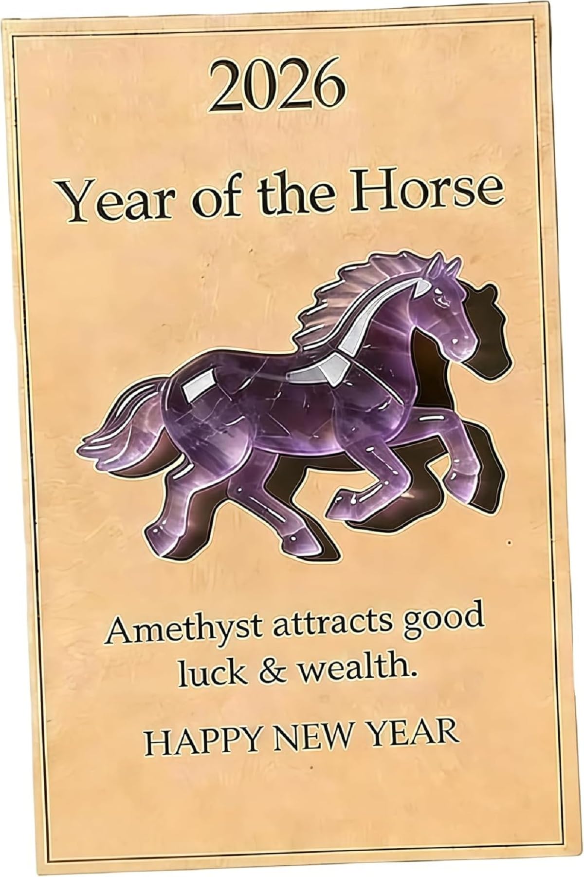 Style A Lucky Crystal Horse Figurine 2026 - Clear Amethyst Green Resin Year Of The Horse Statue, Good Luck Mascot Ornament, New Year Zodiac Desk Decor, Symbol Of Strength, Wisdom & Success