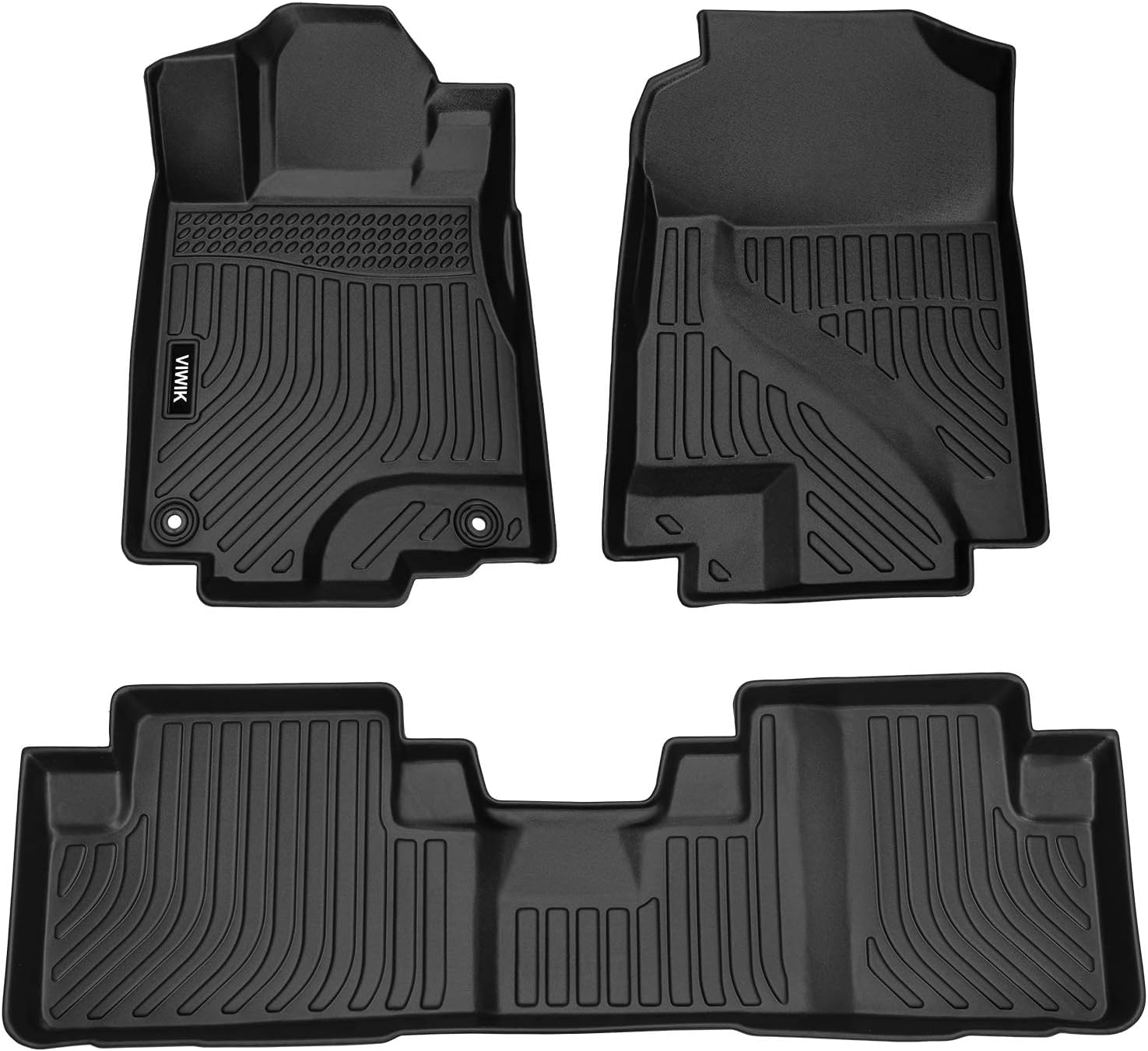 VIWIK Floor Mats Compatible for 2012 2013 2014 2015 2016 CR-V LX EX SE, Car Mats All Weather Custom Floor Liners Full Set Include 1st and 2nd Row Front & Rear, Automotive Floor Mats TPE Black 2012-2016 CR-V LX EX SE