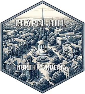Chapel Hill North Carolina Souvenir Travel Destination Die Cut Hexagon Decorative Flat Magnet 4-Inch