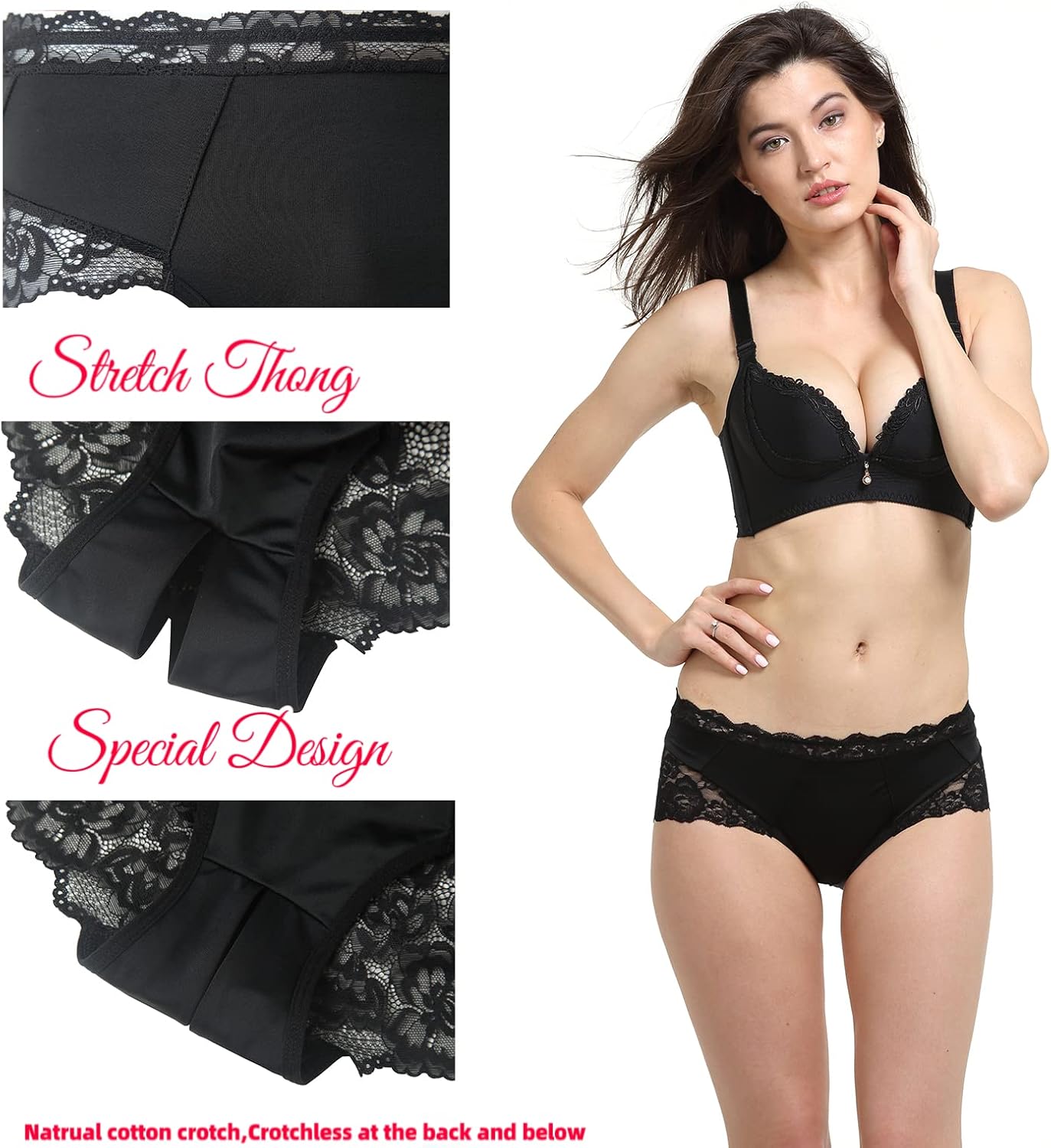 Women's Crotchless Briefs Invisible Seamless Hipster Underpants Bikini Panties - Image 3