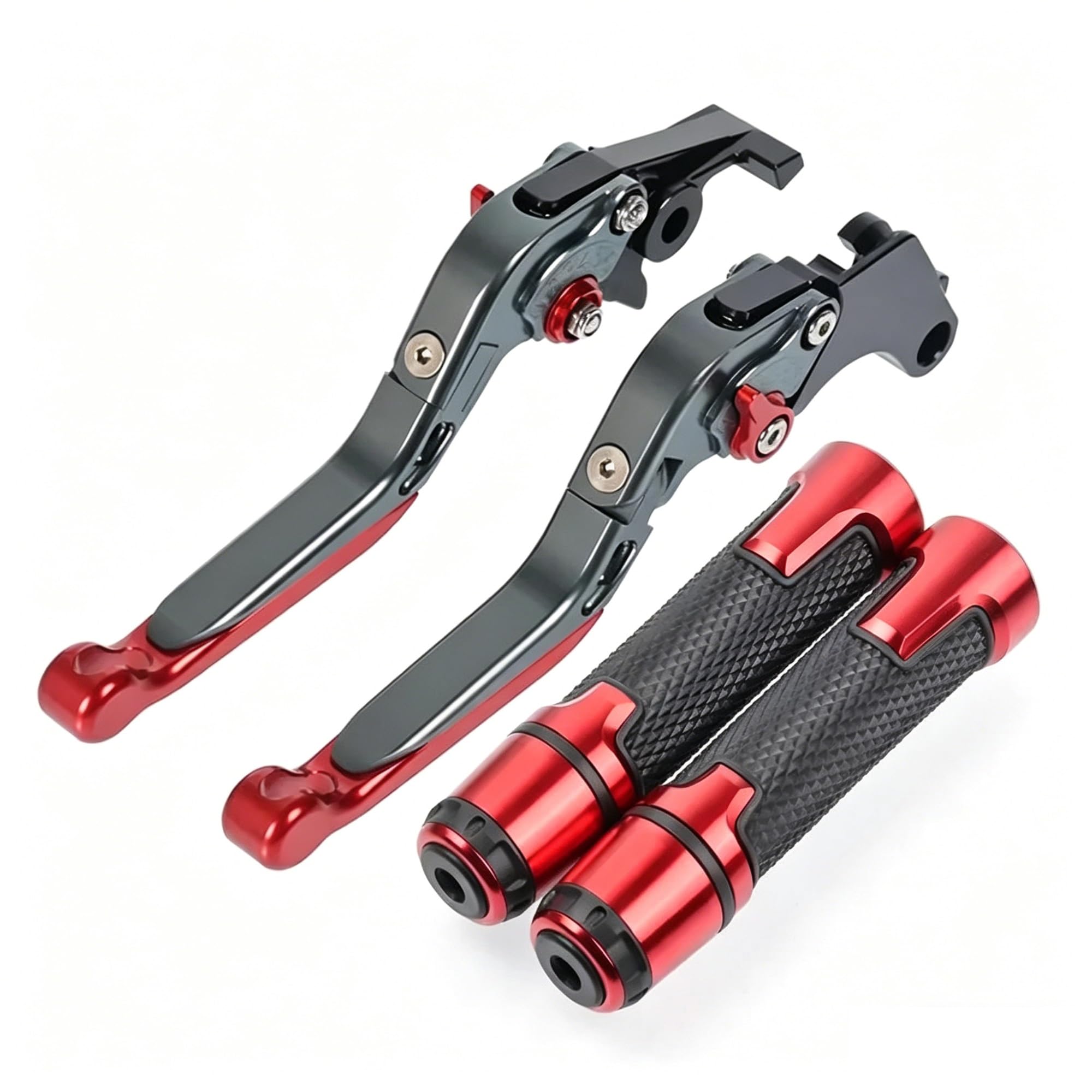 VQLDPX Handlebar Levers Motorcycle Brake Clutch Lever Handlebar Grips Kit for Suzuki for Hayabusa GSXR1300 2008-2017 Replacement Components Motorbike Clutch Grips Brake Lever