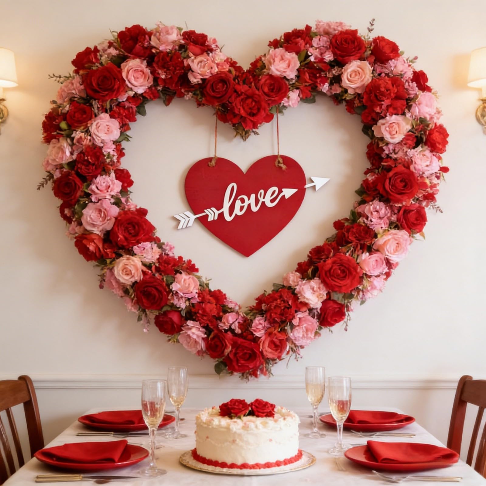 Valentine ' s Days Floral Wreath Ornament Valentine ' s Days Floral Wreath Ornament
