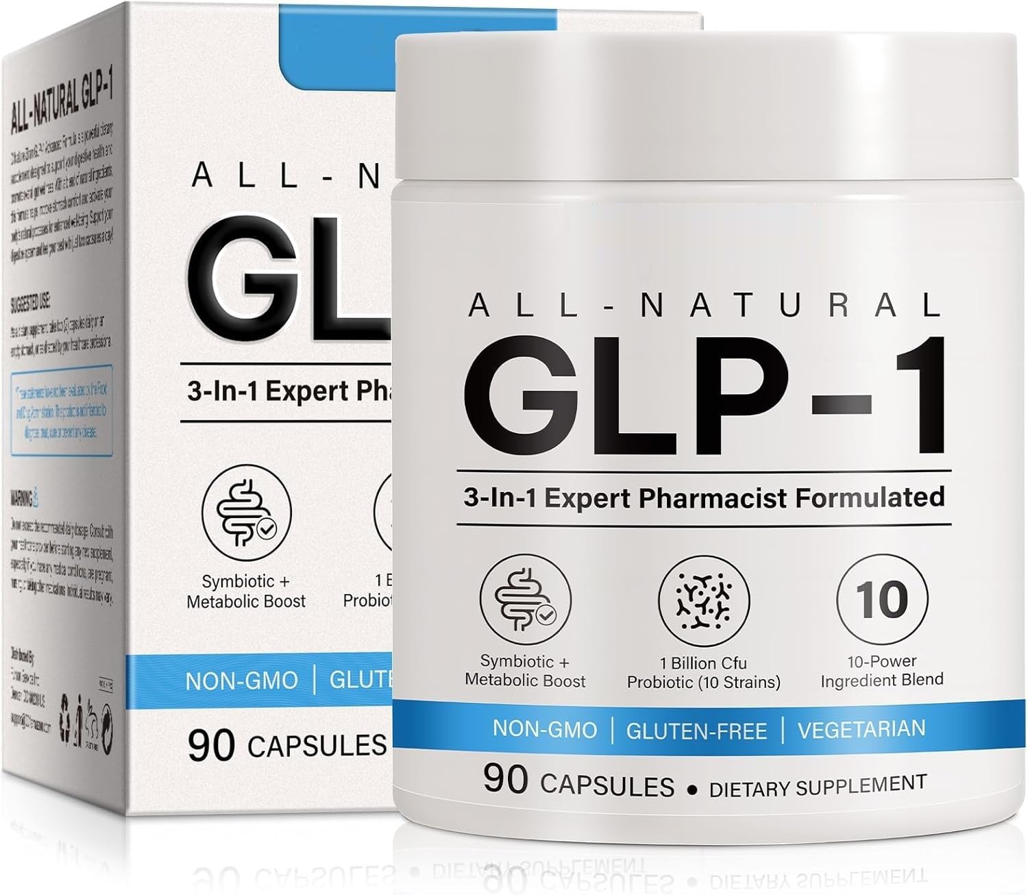 GLP-1 Supplement - Multiple Prebiotic & Probiotic for Appetite & Metabolic Support, GLP1 Activate Natural Formula - 90 Capsules