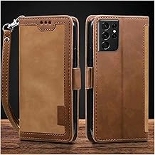 Excelsior Flip Cover for Samsung Galaxy S21 Ultra | Premium PU Leather | 360 Degree Protection (Coffee)