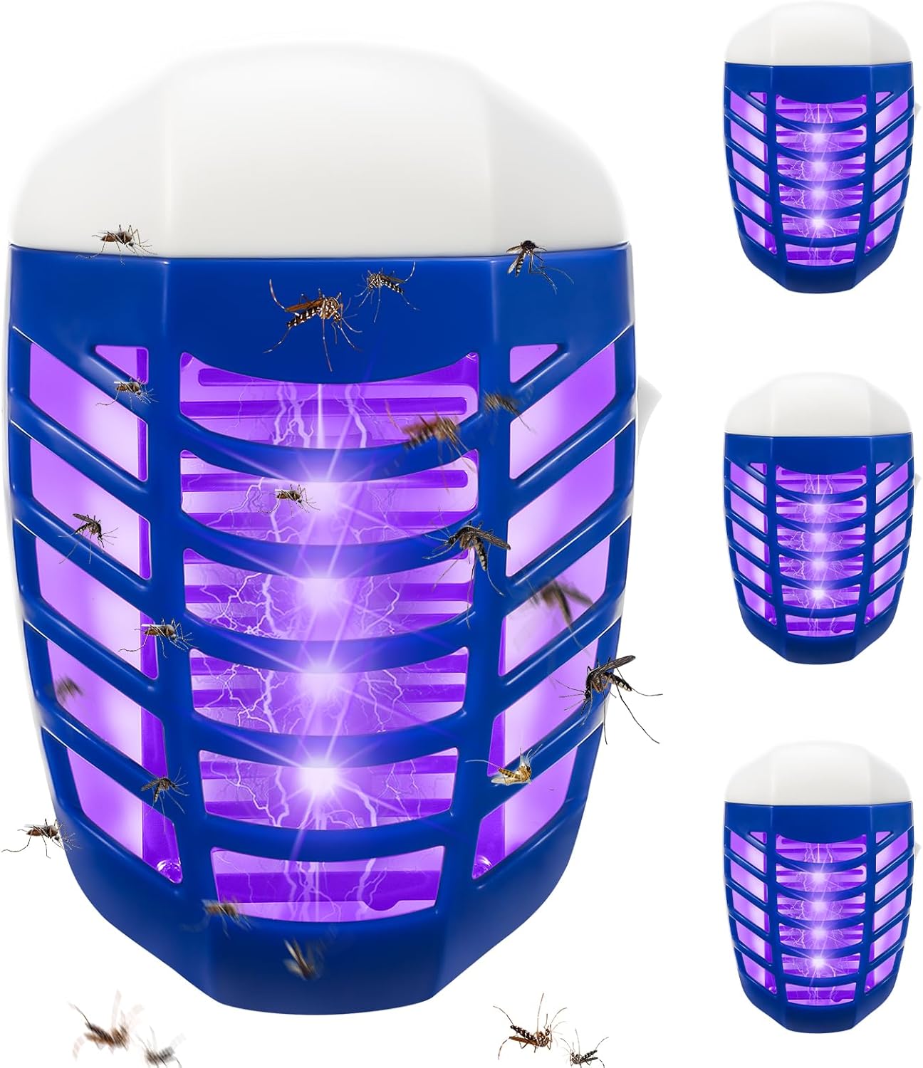 2026 Upgraded Bug Zapper Indoor Plug in Mosquito Zappers Electric Flying Insect Trap Electronic Mosquitoes Killer Fly Zappers with Led Light for Living Room Kitchen Bedroom Baby Room Office 6 Pack