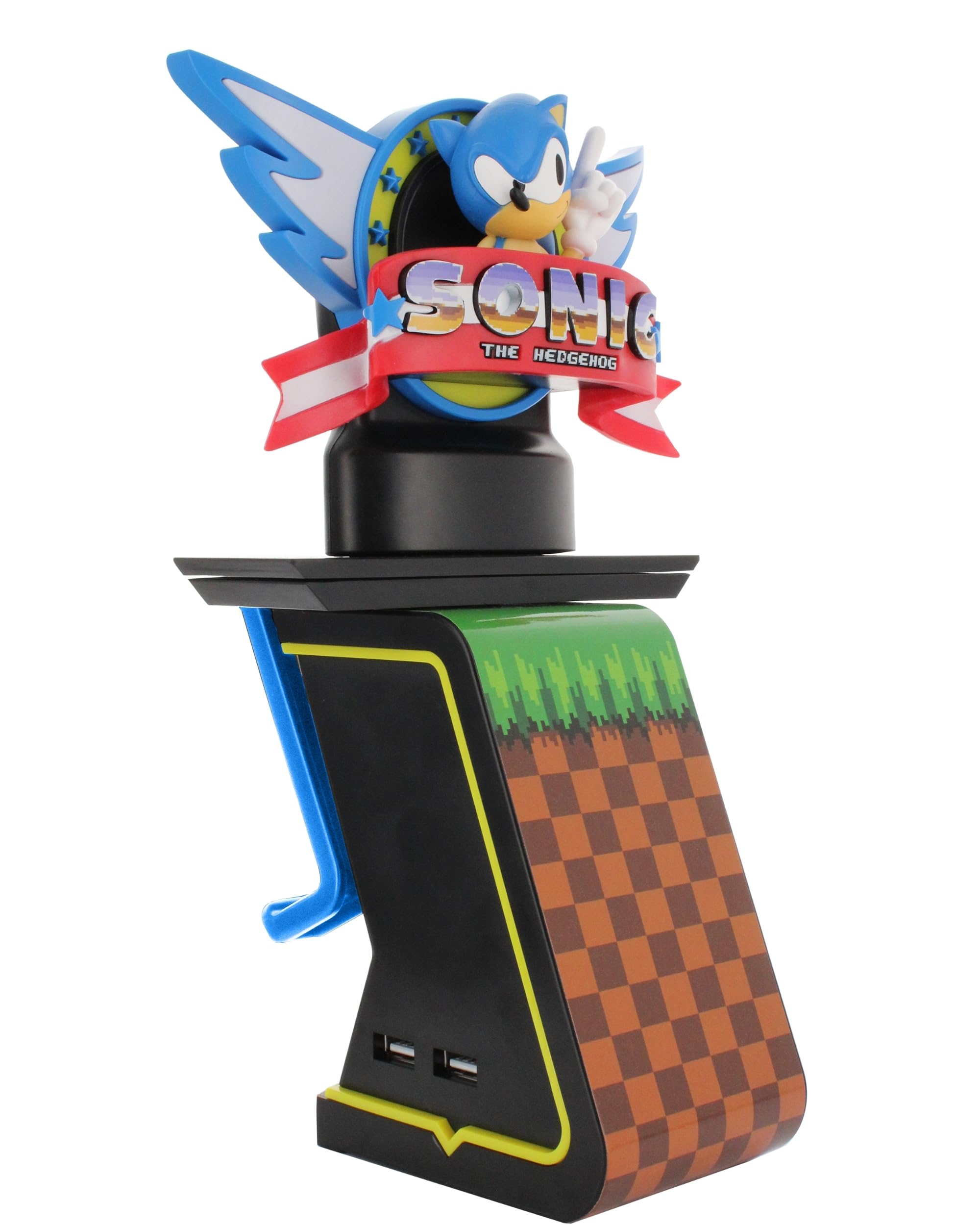 Cableguys Sonic the Hedgehog Cable Guys Light Up Ikon Gaming Accessories Holder & Phone Holder for Most Controller (Xbox, Play Station, Nintendo Switch) & Phone