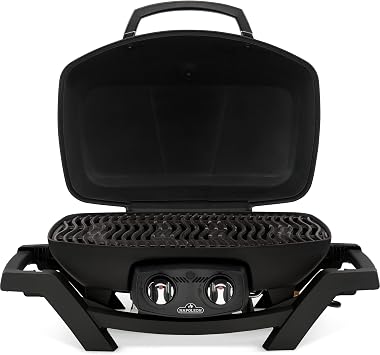 Napoleon TravelQ PRO285 Portable Natural Gas Grill, Black, 2 Burners, Tailgating, Camping, and Small Outdoor Spaces