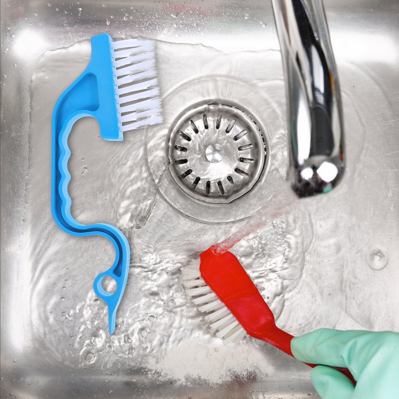 SOIMISS 30 Pièces Brosse de Nettoyage Rainure Multifonctionnelle Set de Brosses pour Fenêtre Cuisine Sol et Détails avec Tête Amovible et Manche Ergonomique pour Nettoyage Précis des