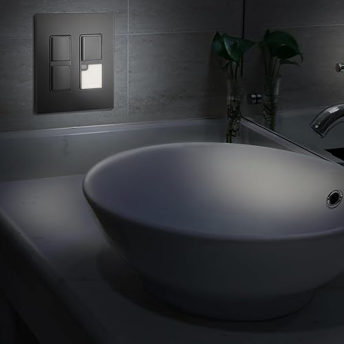 Vista 21 de TOPGREENER Interruptor decorador de 3 vías con luz guía, negro