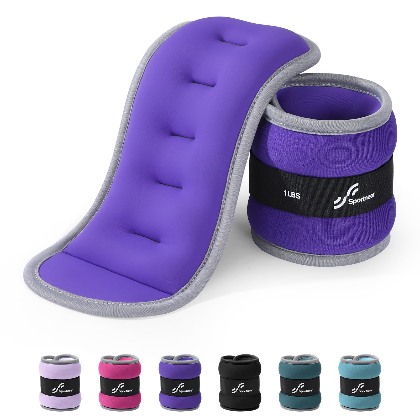 Sportneer Ankle Wrist Weights for Women Men Pair of 1/2/4/6/10 LBS Options