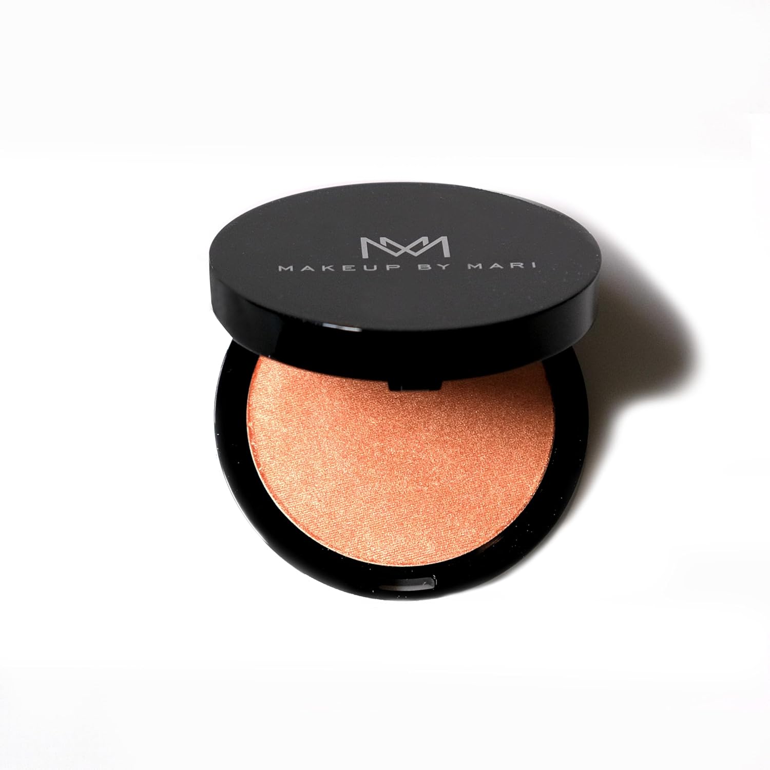 Peach Bellini – Pressed Shimmer Powder Highlight | Reflective Copper Rose Glow | Ultra-Fine Finish for Cheekbones, Eyes & Face