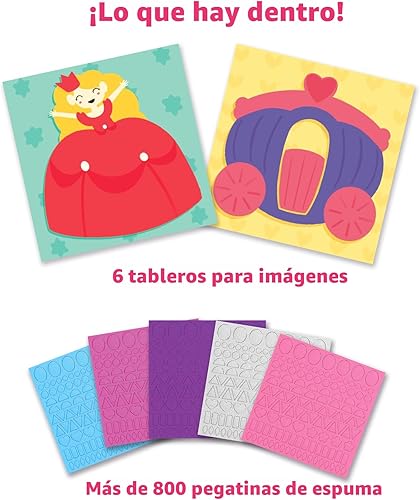 Miniatura 2 de Skillmatics Actividad artística con calcomanías de espuma – Unicornios y princesas, diversión sin desorden para niños, más de 800 calcomanías