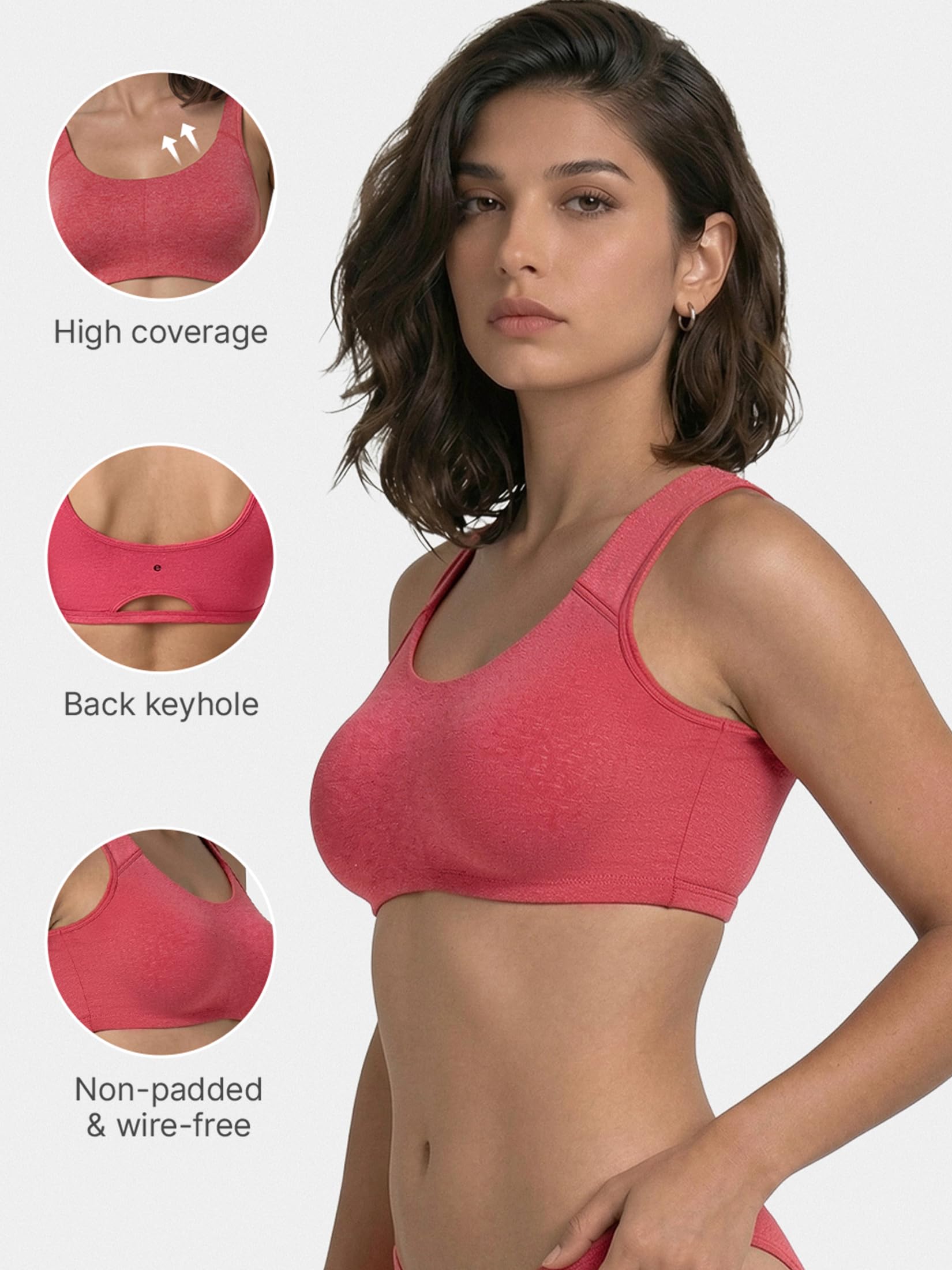 Enamor SB06 Low Impact Bra - Non-Padded, Wirefree & High Coverage 1
