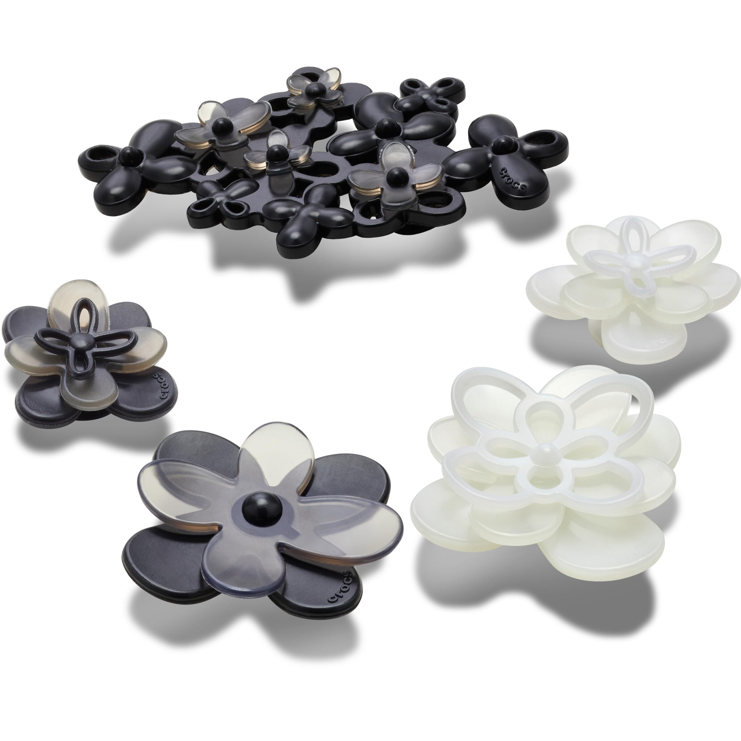 Crocs Unisex Blooming BW 5-pak zawieszek do butów, wielokolorowe, jeden rozmiar, wielobarwny, Rozmiar Uniwersalny
