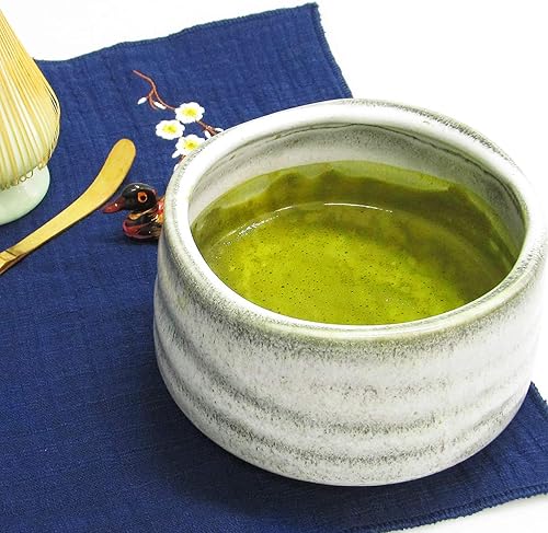 Miniatura 5 de Artcome Juego de té Matcha japonés, batidor Matcha, cuchara tradicional, tazón Matcha, soporte de batidor de cerámica, kit de ceremonia Matcha hecho