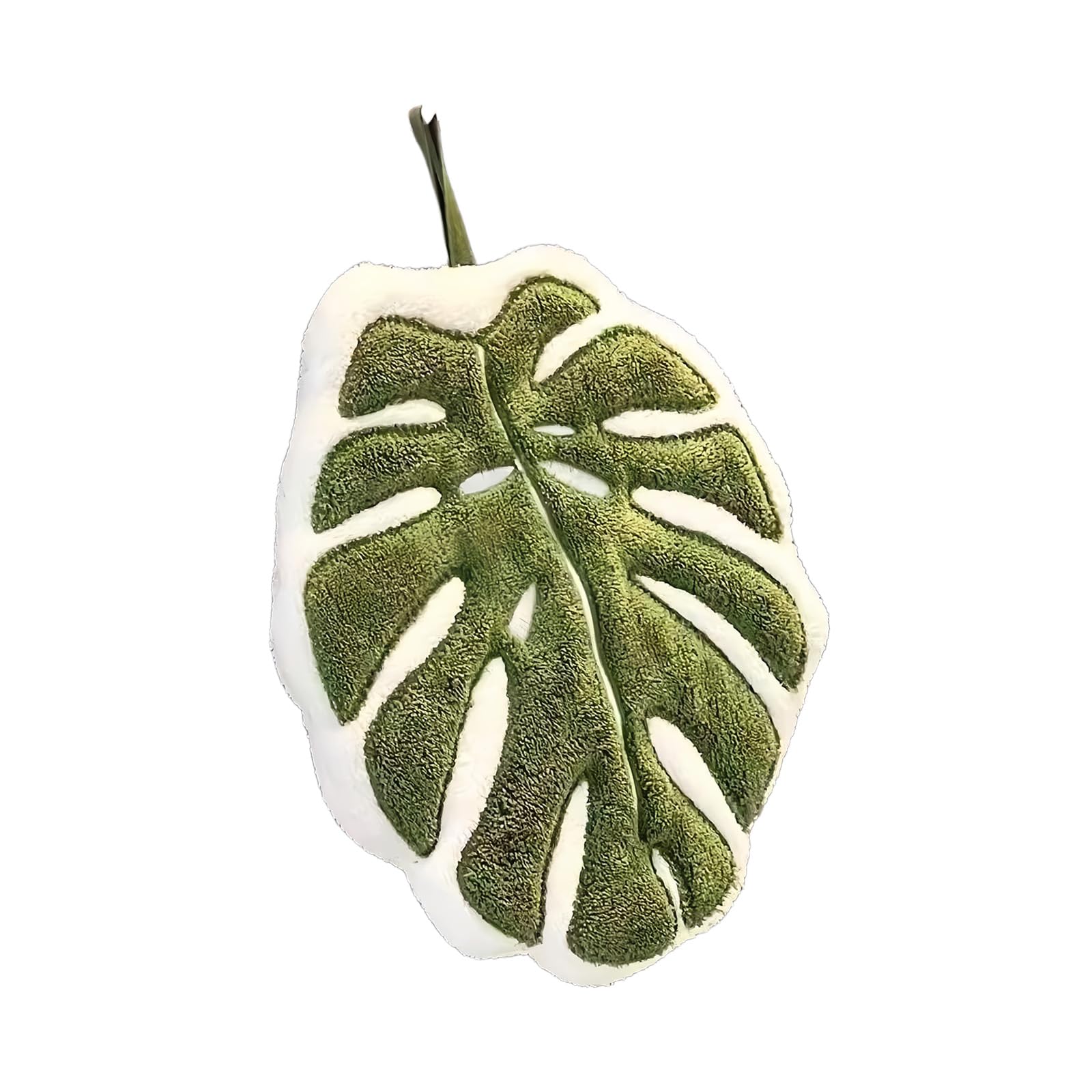 yanzunlrn Stylish Hanging Hand Towel Craft of Corals Fleece Features Leaves Pattern for Modern Bathroom Aesthetic Bathroom Hand Towel