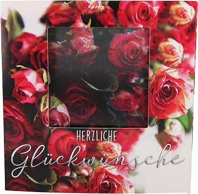 Depesche 11130-056 – Tarjeta plegable en 3D con música y luz, tarjeta de felicitación, aprox. 15,5 x 15,5 cm, incluye sobre a juego, estampado interior y exterior