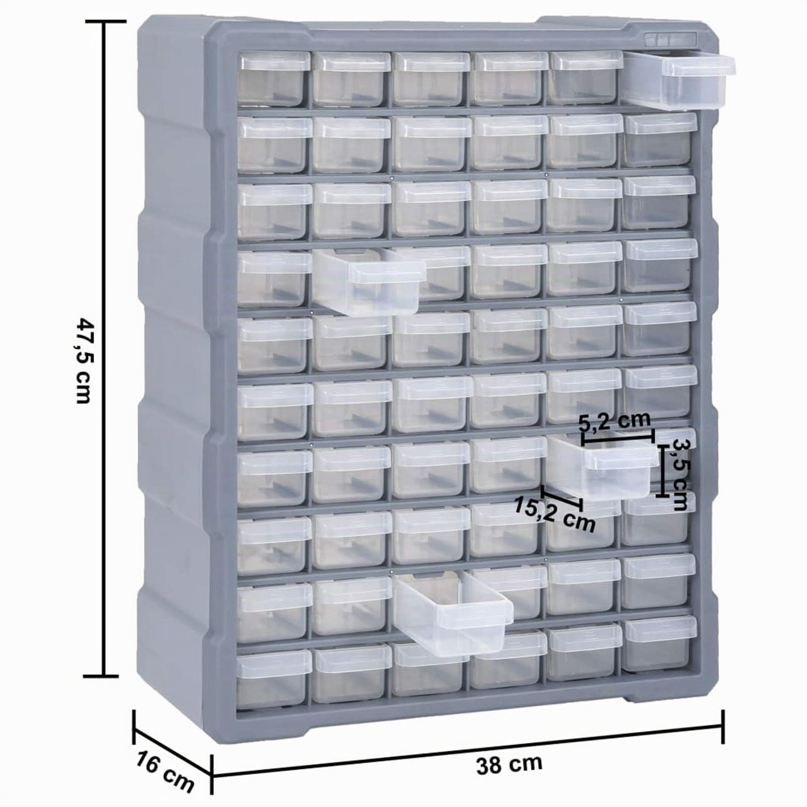 Festnight Mobile Contenitore Cassettiera Box Porta Minuteria per Officina con 39/60 Cassetti Multiuso 38x16x47 cm/38x16x47,5 cm -Disponibile in Tanti Colori Diversi