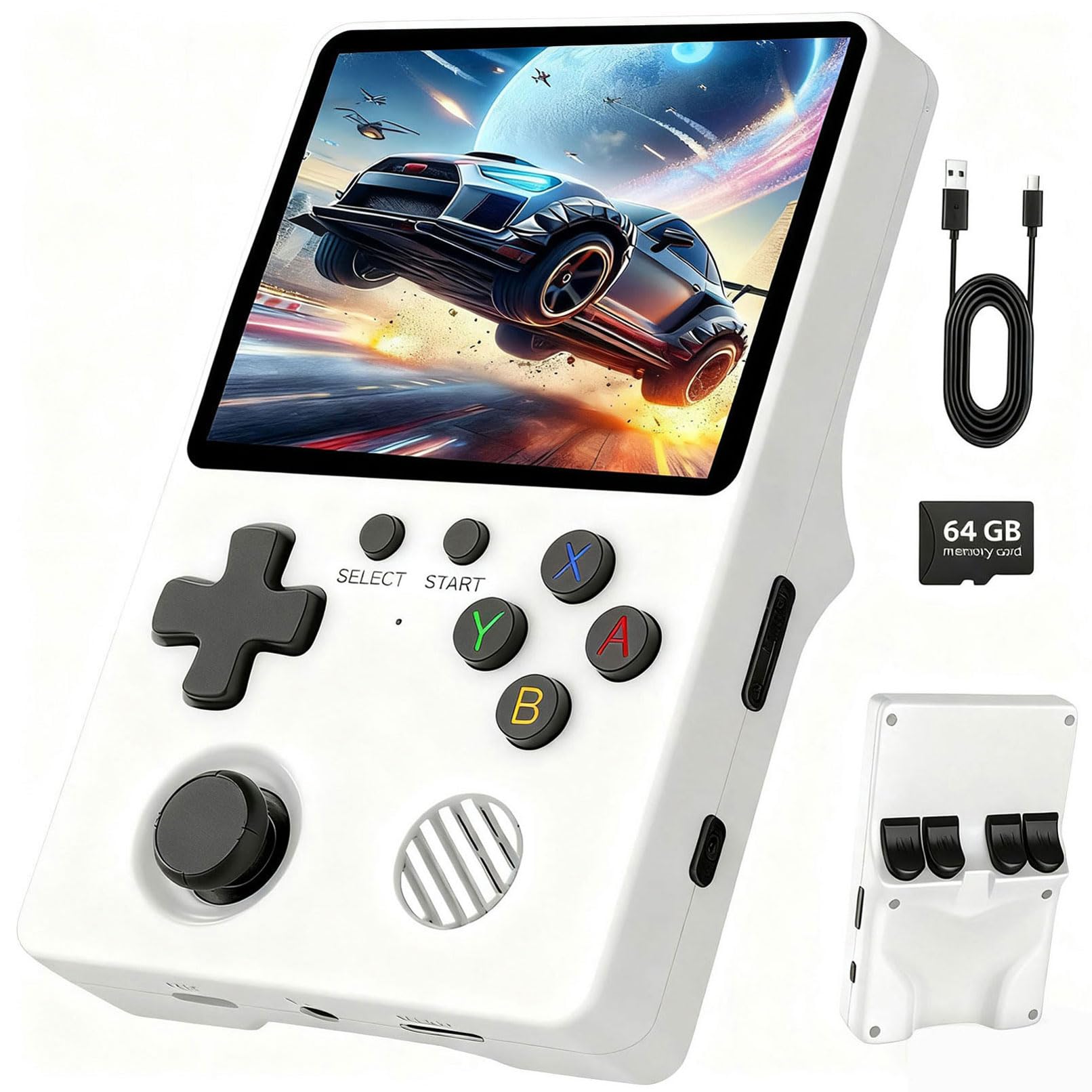 Retro Konsole Handheld mit über 20.000 Spielen – Tragbare 3,5 Zoll IPS Gaming Konsole, Linux System, Portable Spielkonsole für nostalgische Gamer, Familie & Freunde